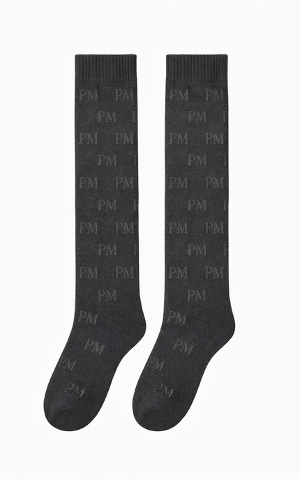 The PM Monogram Jacquard Knit High Sock