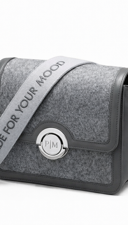 P|M BALANCE Shoulder Bag - Concrete Grey Mixed-Media