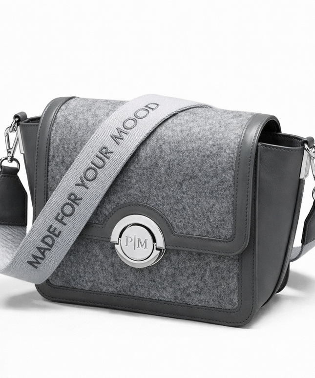 P|M BALANCE Shoulder Bag - Concrete Grey Mixed-Media