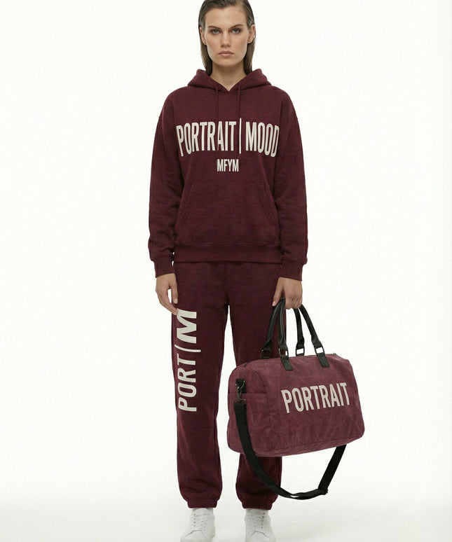 PORTRAIT MOOD Burgundy Hooded Set — MFYM Edition