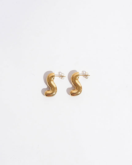 Sculpted Flow Earrings – Art in Motion - Made In Solid Non-Tarnish Stainless Steel With 18K Gold-Plate