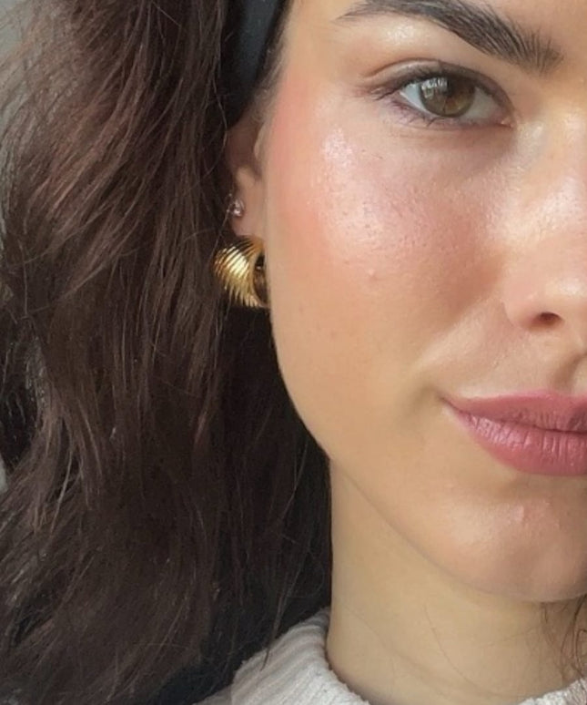 LUNAR EMBRACE EARRINGS In Solid Non-Tarnish Stainless Steel With 18K Gold-Plate