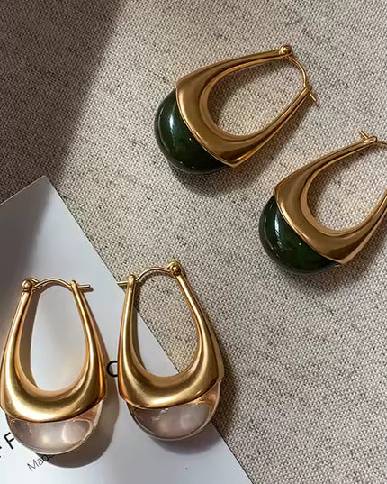 Exclusive: Custom Drop Earrings with Resin Detail