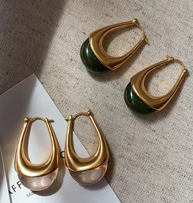 Exclusive: Custom Drop Earrings with Resin Detail