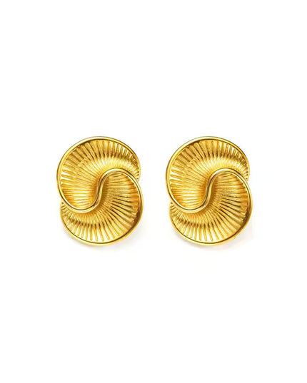 Solar Flow Luxe Earrings – Golden Light in Motion