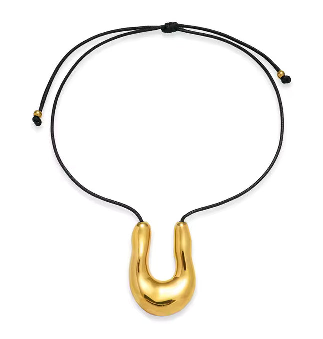 CELESTIAL EMBRACE PENDANT - NECKLACE In Solid Non-Tarnish Stainless Steel With 18K Gold-Plate