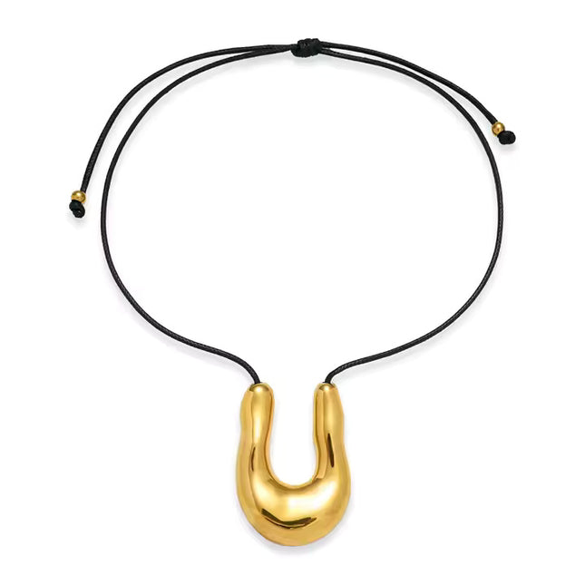 CELESTIAL EMBRACE PENDANT - NECKLACE In Solid Non-Tarnish Stainless Steel With 18K Gold-Plate