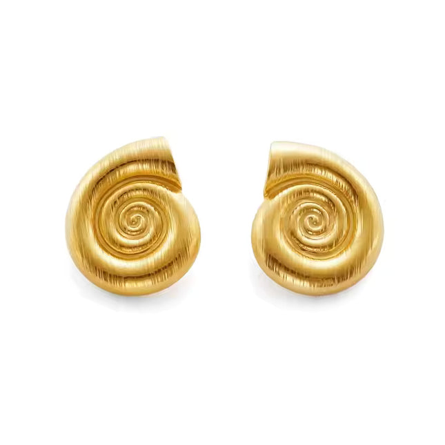 GOLDEN SPIRAL EARRINGS – MUSE HOOPS