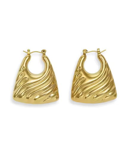 Golden Wave Hoops (Earrings) – Flow Into Your Bold Era