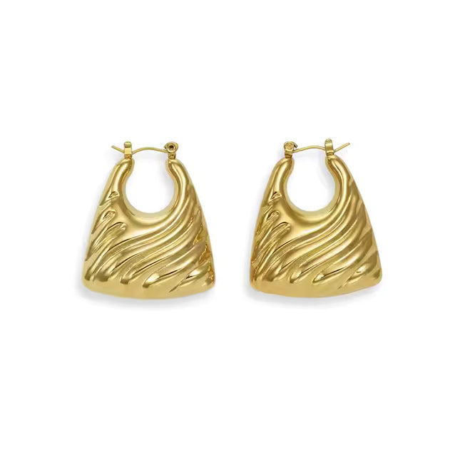 Golden Wave Hoops (Earrings) – Flow Into Your Bold Era
