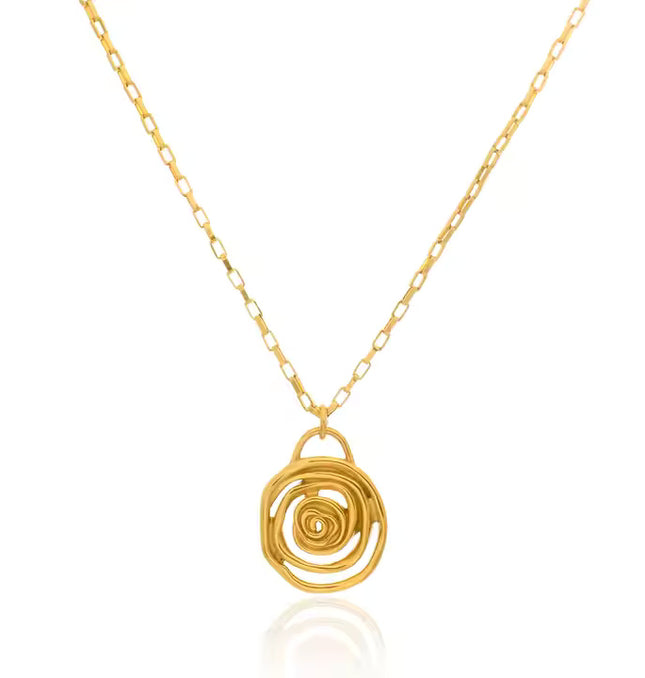 SPIRAL EMBRACE LUXE SET In Solid Non-Tarnish Stainless Steel With 18K Gold-Plate