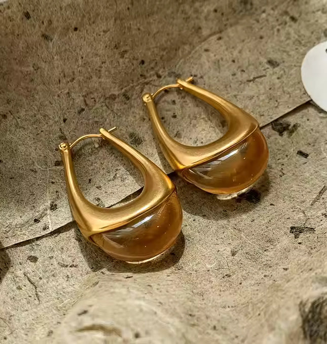 Exclusive: Custom Drop Earrings with Resin Detail