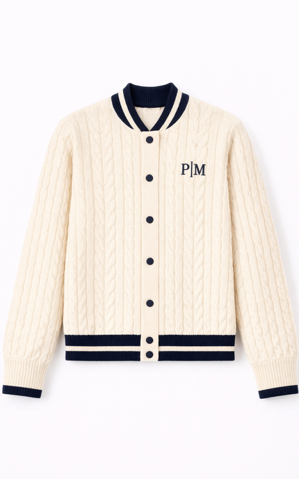 The PM Heritage Cable Varsity Cardigan
