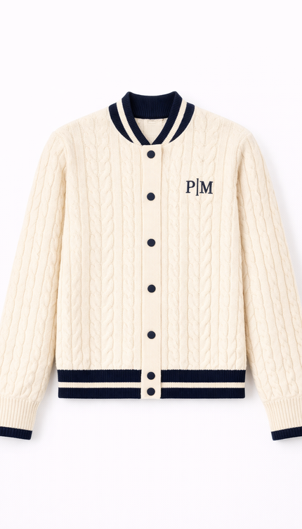 The PM Heritage Cable Varsity Cardigan