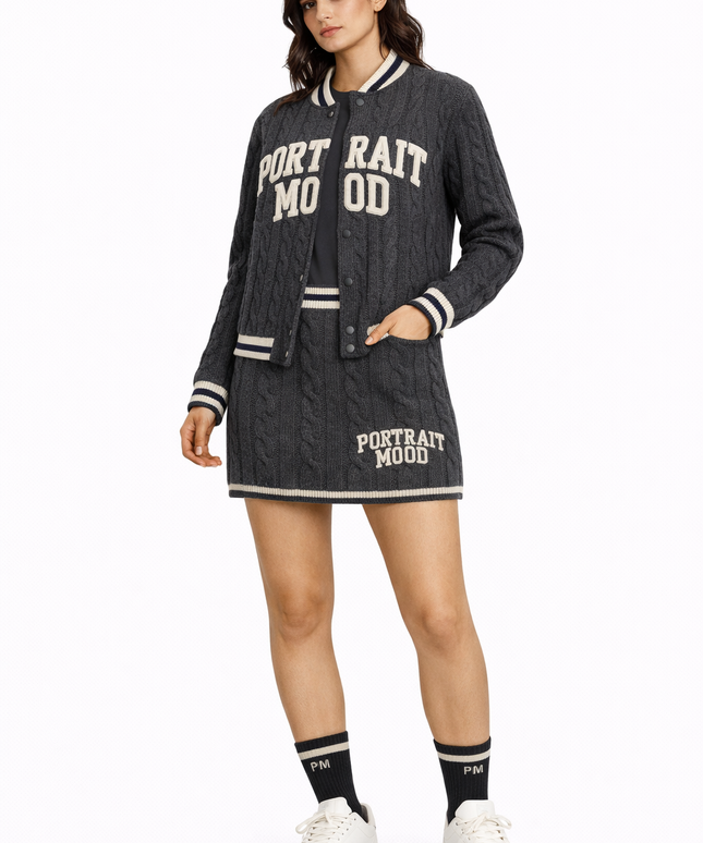 The Portrait Mood Varsity Cable Skirt