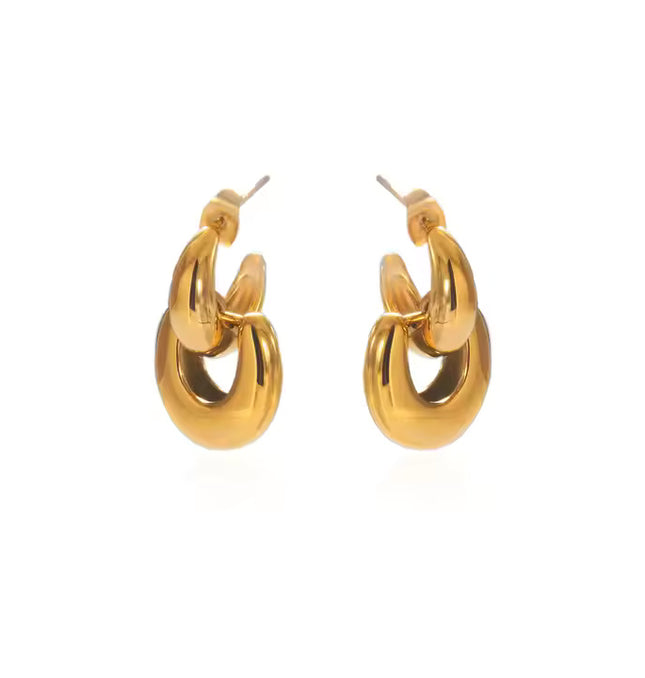 KNOTTED GRACE EARRINGS - Elegant & Gorgeous Design In Solid Non-Tarnish Stainless Steel With 18K Gold-Plate
