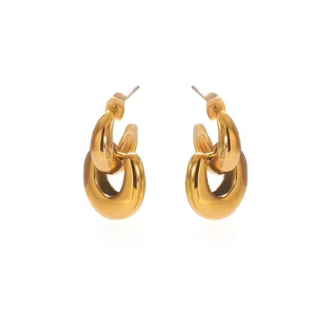 KNOTTED GRACE EARRINGS - Elegant & Gorgeous Design In Solid Non-Tarnish Stainless Steel With 18K Gold-Plate