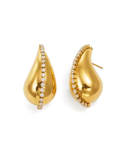Starlit Teardrop Earrings – Where Elegance Meets Emotion In Solid Stainless Steel 18K Gold-Plate