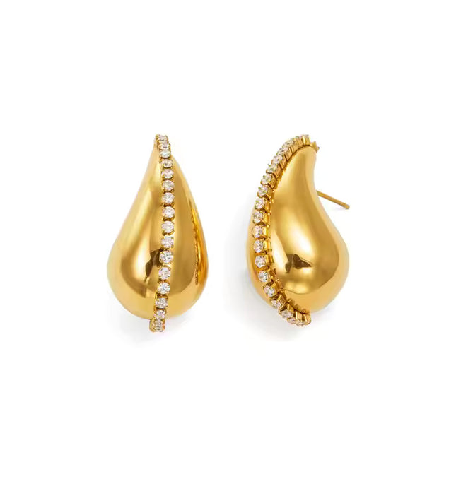 Starlit Teardrop Earrings – Where Elegance Meets Emotion In Solid Stainless Steel 18K Gold-Plate