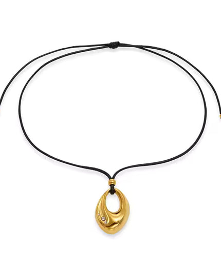 CELESTIAL ARC PENDANT - NECKLACE In Solid Non-Tarnish Stainless Steel With 18K Gold-Plate