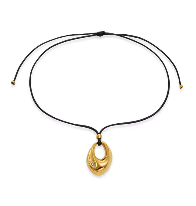 CELESTIAL ARC PENDANT - NECKLACE In Solid Non-Tarnish Stainless Steel With 18K Gold-Plate