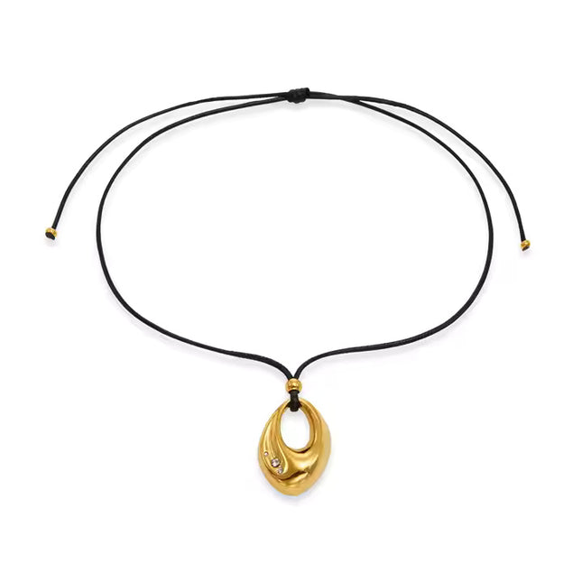 CELESTIAL ARC PENDANT - NECKLACE In Solid Non-Tarnish Stainless Steel With 18K Gold-Plate