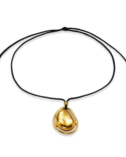 LUNAR ESSENCE PENDANT - NECKLACE In Solid Non-Tarnish Stainless Steel With 18K Gold-Plate