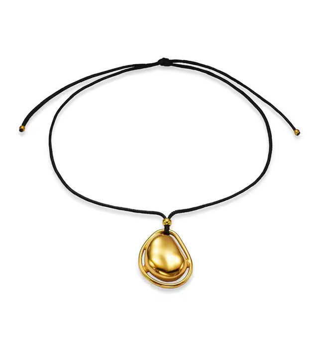 LUNAR ESSENCE PENDANT - NECKLACE In Solid Non-Tarnish Stainless Steel With 18K Gold-Plate