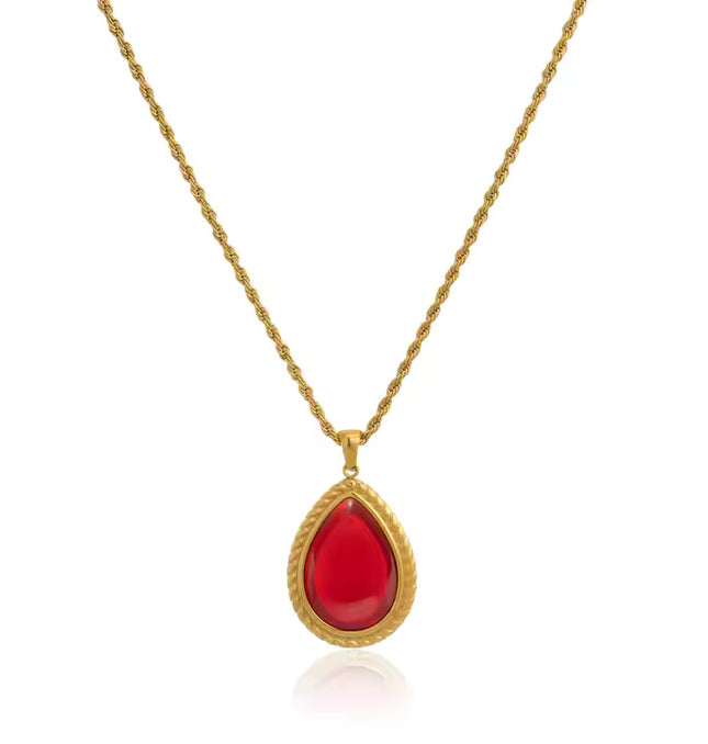 THE SCARLET LOVE NECKLACE - LUXURY JEWELRY in Solid Stainless Steel with 18K Gold Plate