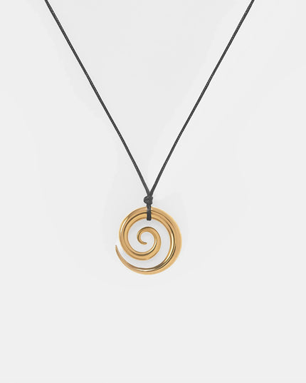 ETERNAL SPIRAL NECKLACE In Solid Non-Tarnish Stainless Steel With 18K Gold-Plate
