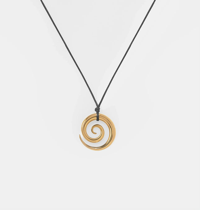 ETERNAL SPIRAL NECKLACE In Solid Non-Tarnish Stainless Steel With 18K Gold-Plate