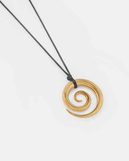 ETERNAL SPIRAL NECKLACE In Solid Non-Tarnish Stainless Steel With 18K Gold-Plate