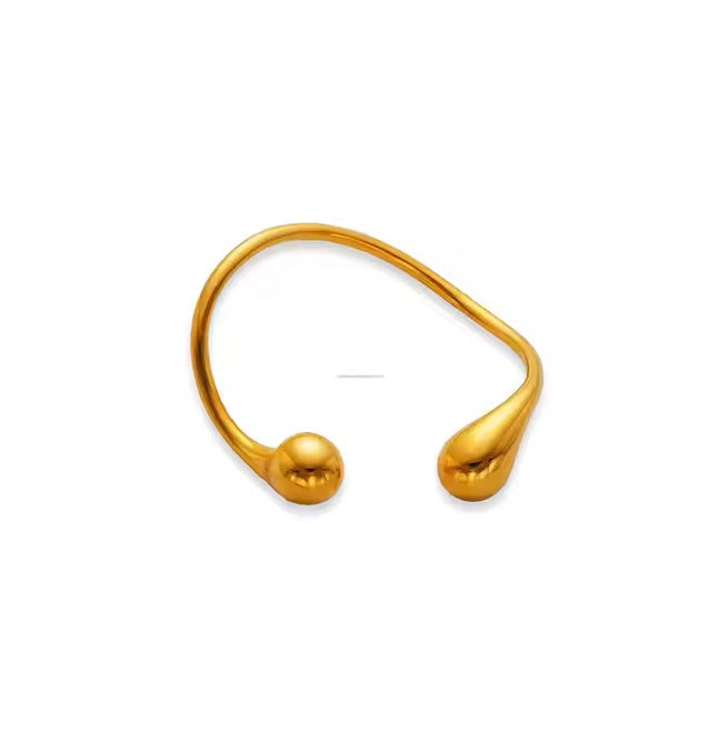 AURA FLOW CUFF WITH 18K GOLD PLATE