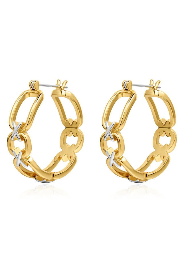 LUXE CHAIN HOOPS - EARRINGS - EXCLUSIVE