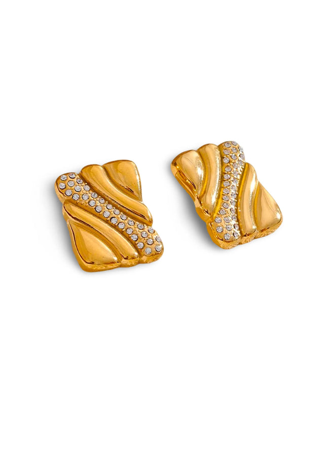 Gilded Luxe Studs – The Glamour Flow Earrings