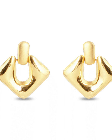 Crystal Dew Earrings – A Drop of Glam, A Splash of Bold In Solid Non-Tarnish Stainless Steel With 18K Gold-Plate