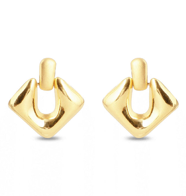 Crystal Dew Earrings – A Drop of Glam, A Splash of Bold In Solid Non-Tarnish Stainless Steel With 18K Gold-Plate