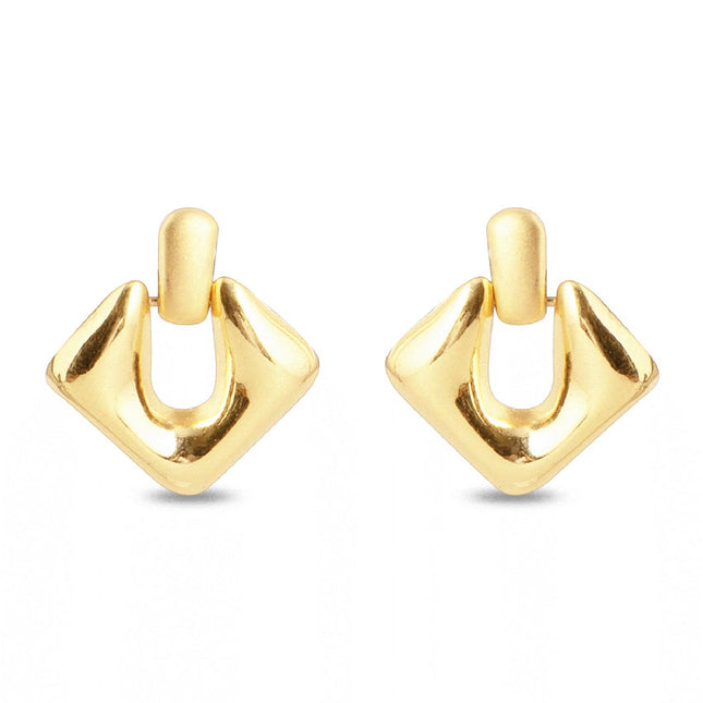 Crystal Dew Earrings – A Drop of Glam, A Splash of Bold In Solid Non-Tarnish Stainless Steel With 18K Gold-Plate
