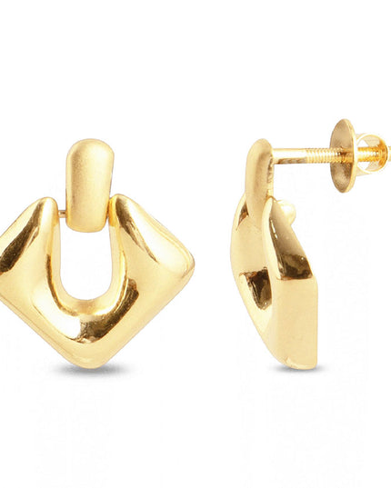 Crystal Dew Earrings – A Drop of Glam, A Splash of Bold In Solid Non-Tarnish Stainless Steel With 18K Gold-Plate