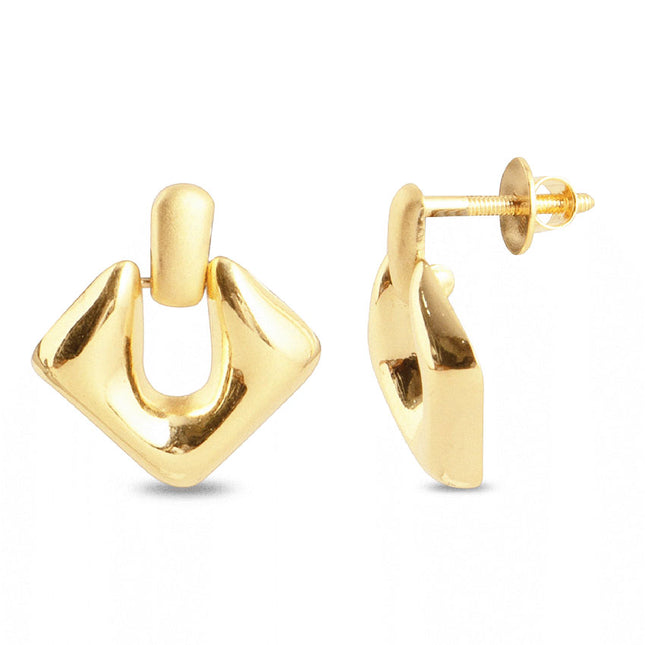 Crystal Dew Earrings – A Drop of Glam, A Splash of Bold In Solid Non-Tarnish Stainless Steel With 18K Gold-Plate