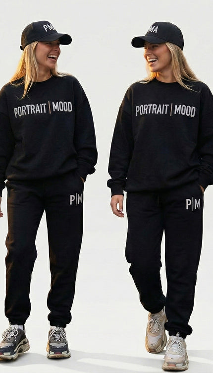 THE MOOD SIGNATURE CREW SET — BLACK