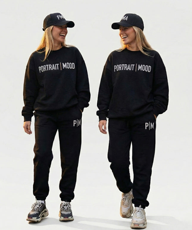 THE MOOD SIGNATURE CREW SET — BLACK