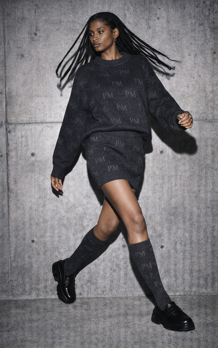 The PM Monogram Jacquard Knit Crew