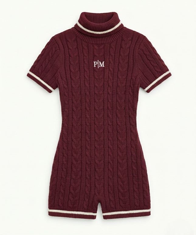 The PM Bordeaux Heritage Cable Playsuit