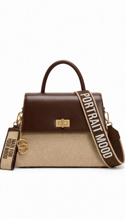 The P|M Legacy Flap Satchel - Espresso & Sand Edition