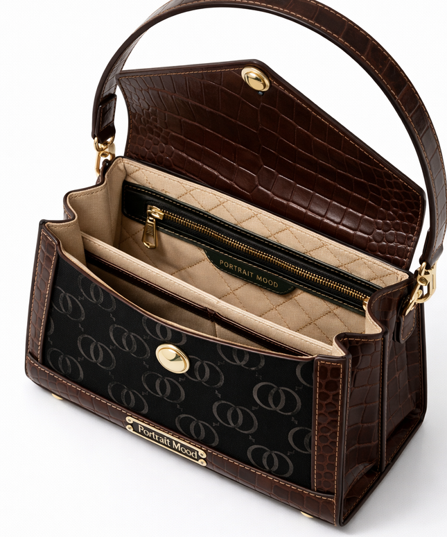 The P|M Sovereign Envelope Shoulder Bag - Sable & Espresso Edition