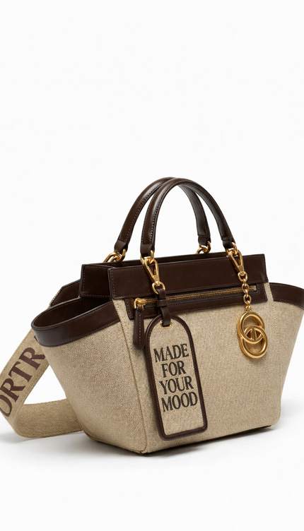 The P|M Voyager Winged Tote - Sand & Espresso Edition