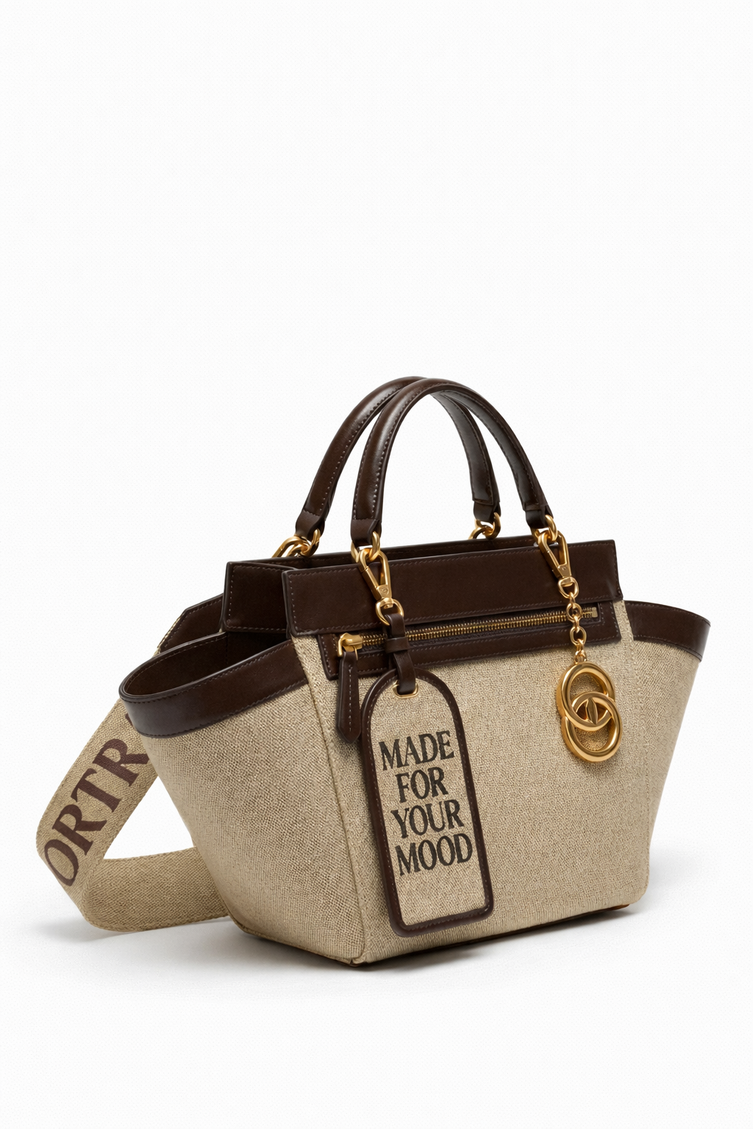 The P|M Voyager Winged Tote - Sand & Espresso Edition