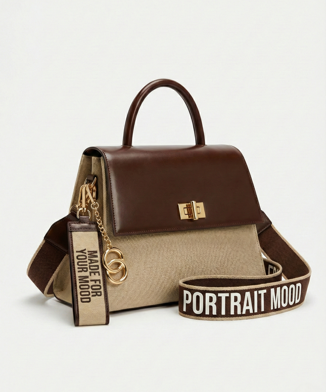 The P|M Legacy Flap Satchel - Espresso & Sand Edition