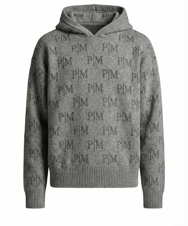 THE GREY PM MONOGRAM HOODIE